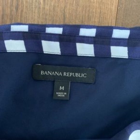 sale!Banana Republic Off Shoulder Gingham Dress - Picture 6 of 8